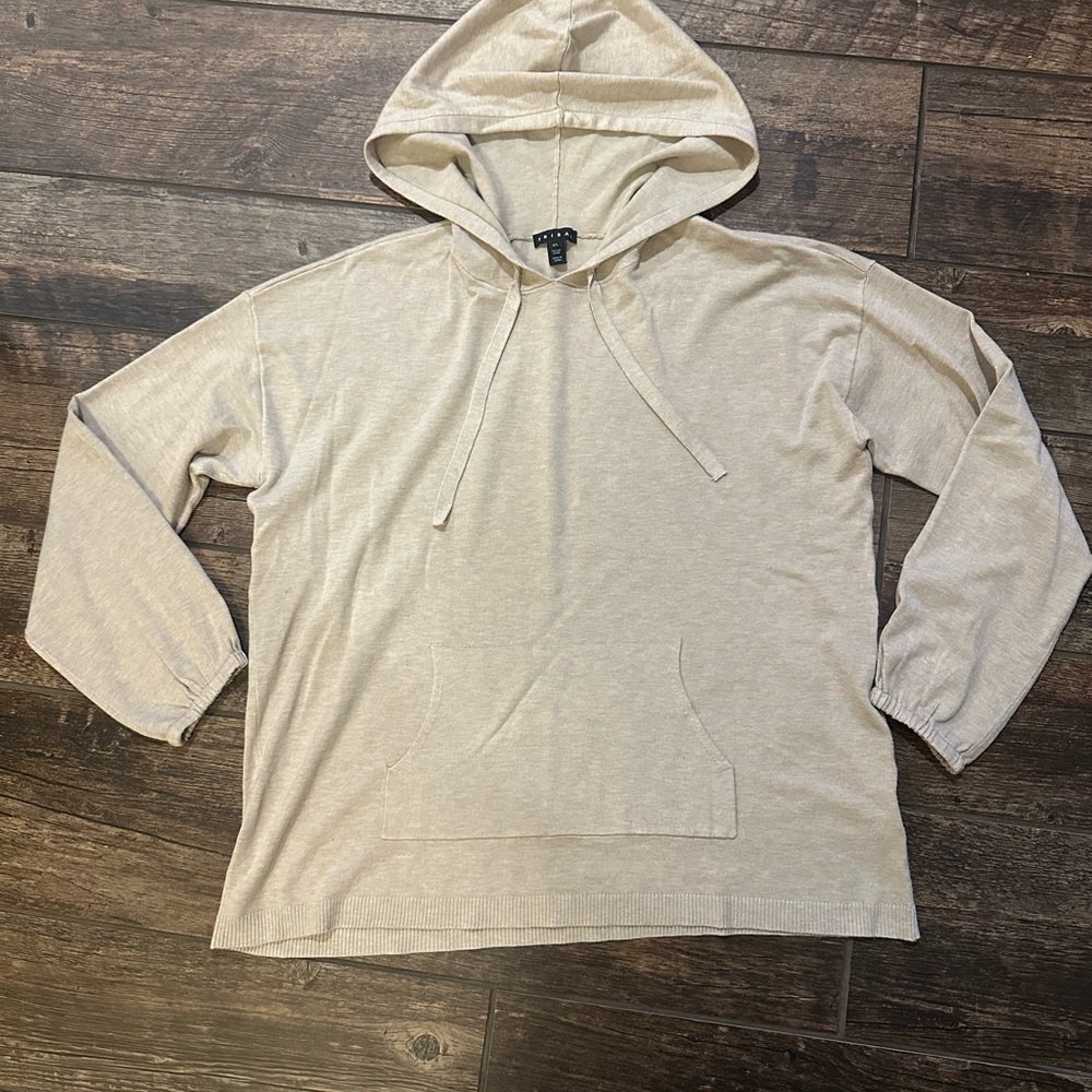 Tribal Women’s Light Beige Hooded Sweater